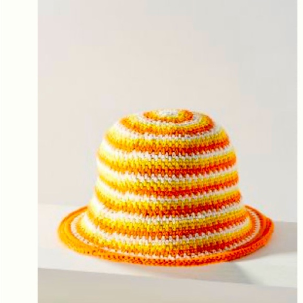 Anthropologie Crochet Bucket Hat